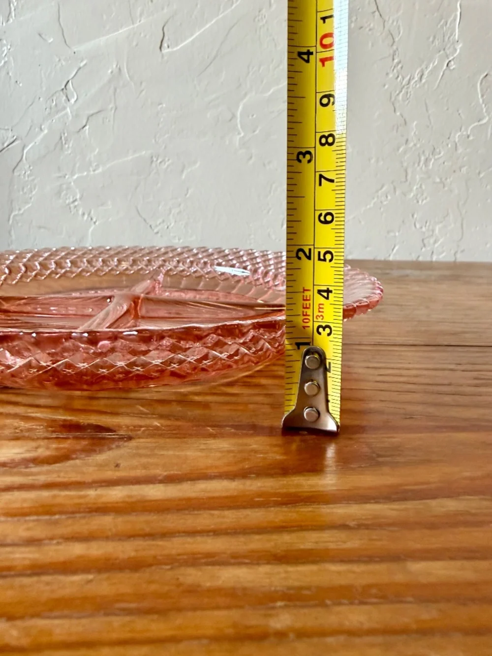Anchor Hocking Miss America Pink Divided Relish Tray 8.75